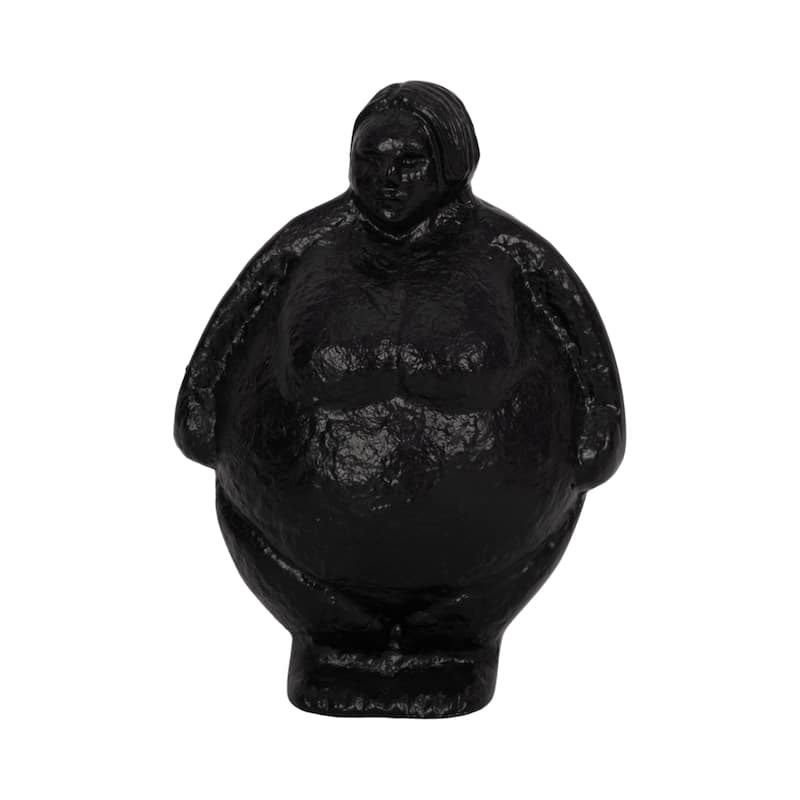Sagebrook Home Black Metal Woman Sculpture - 5" x 4" x 7" - 5" x 4" x 7" - Black