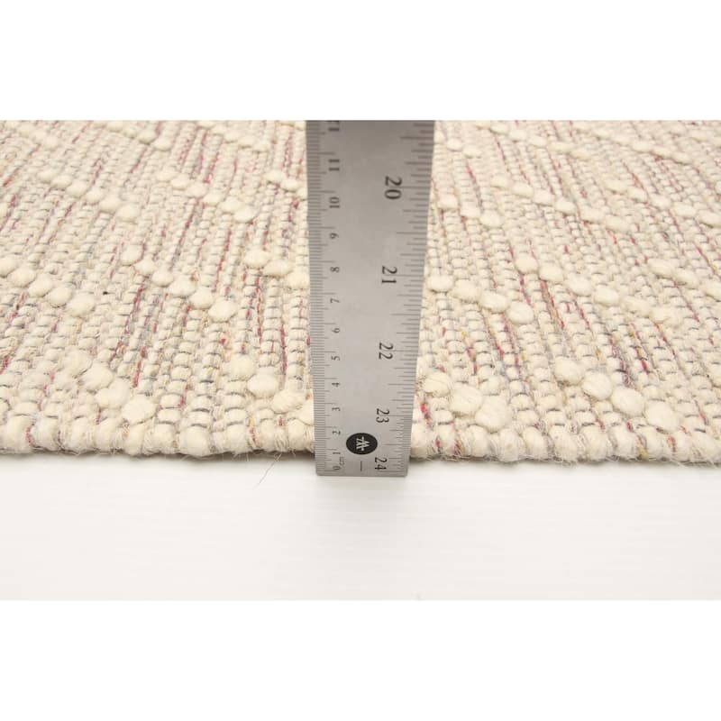 ECARPETGALLERY Braid weave Sienna Cream Wool Rug - 4'11 x 7'11