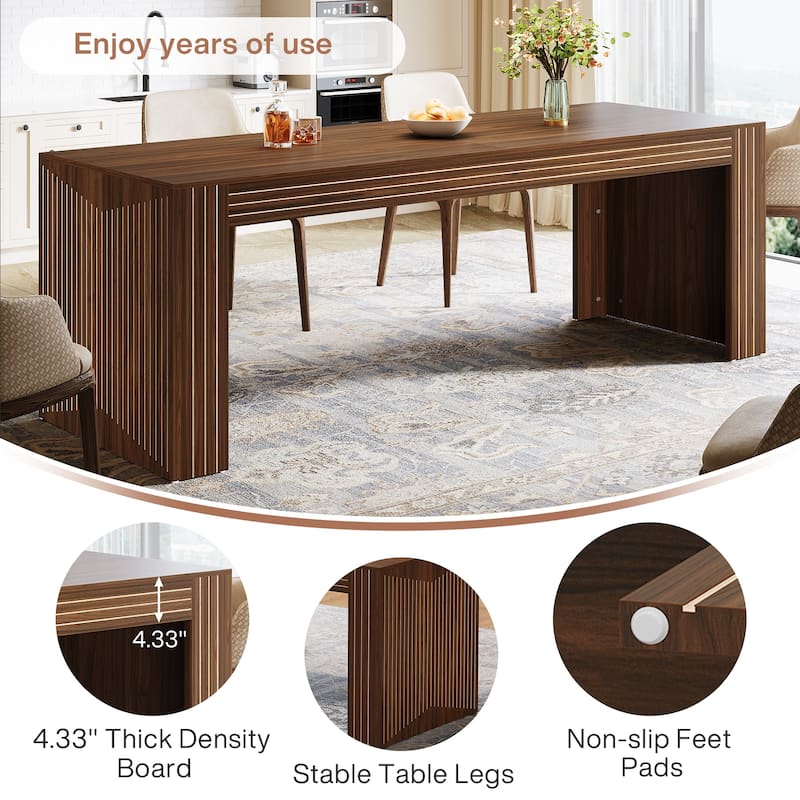 78.7-Inch Long Dining Table for 6-8 People - 78.74"D x 27.56"W x 29.53"H