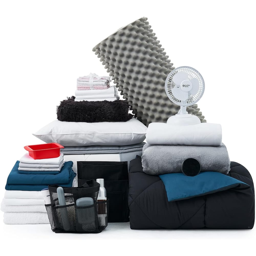 Fully-Loaded - Twin XL Dorm Bedding & Essentials Package