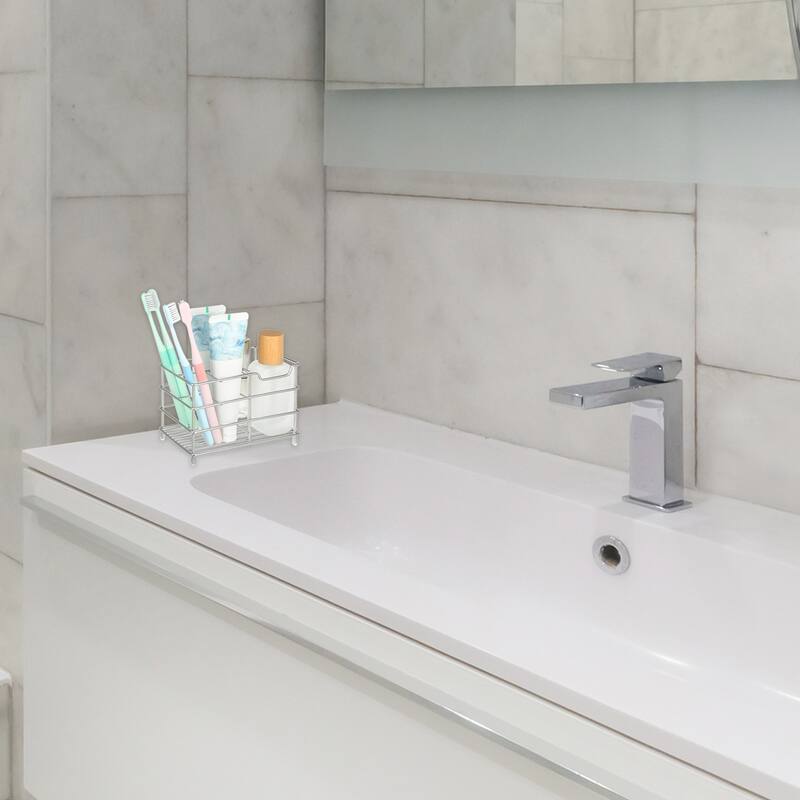 4 Slots 304 Stainless Steel Toothbrush Holder, Toothpaste Holder Stand, Bathroom Kitchen Accessories
