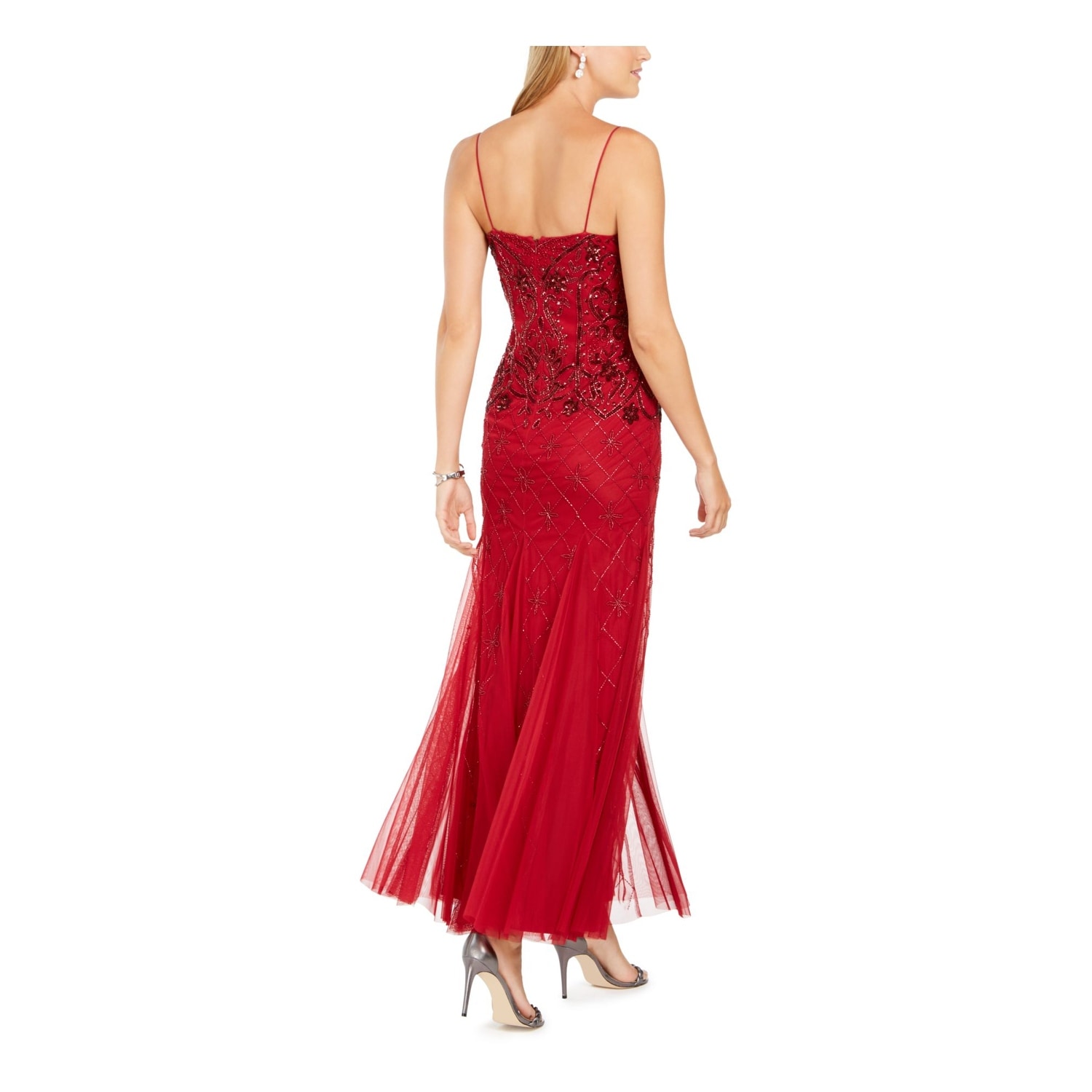 Adrianna Papell Women's Spaghetti Strap Maxi Dress Red Size 6 - Bed Bath &  Beyond - 40560494