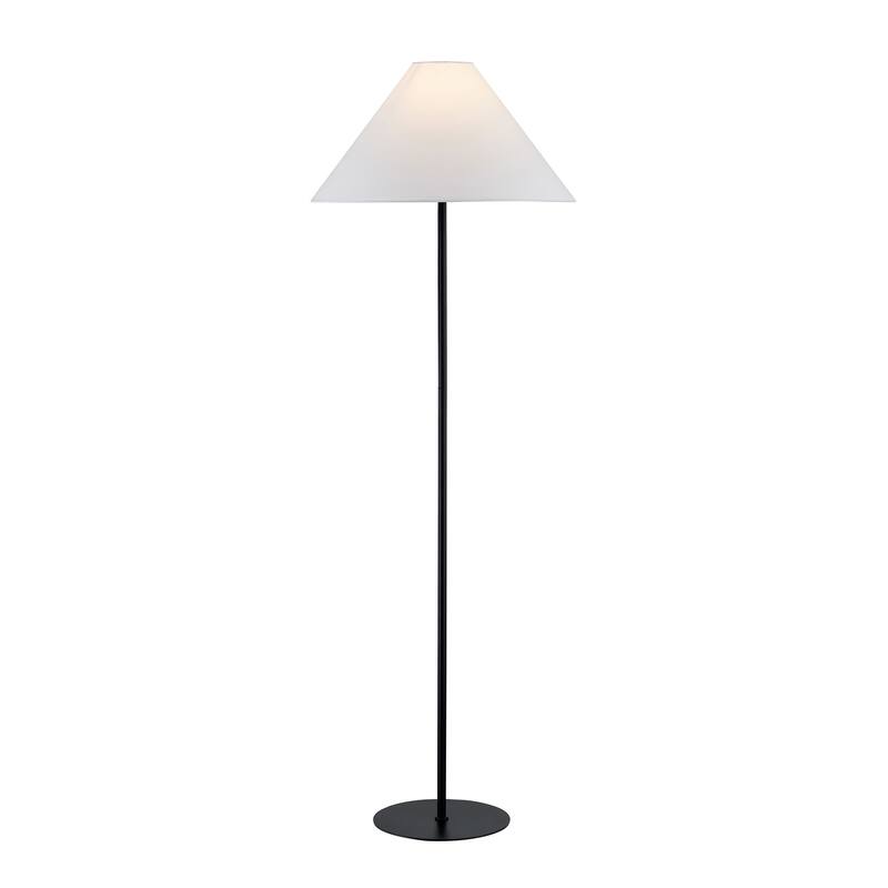Brock 65" Floor Lamp with Linen Shade, Black