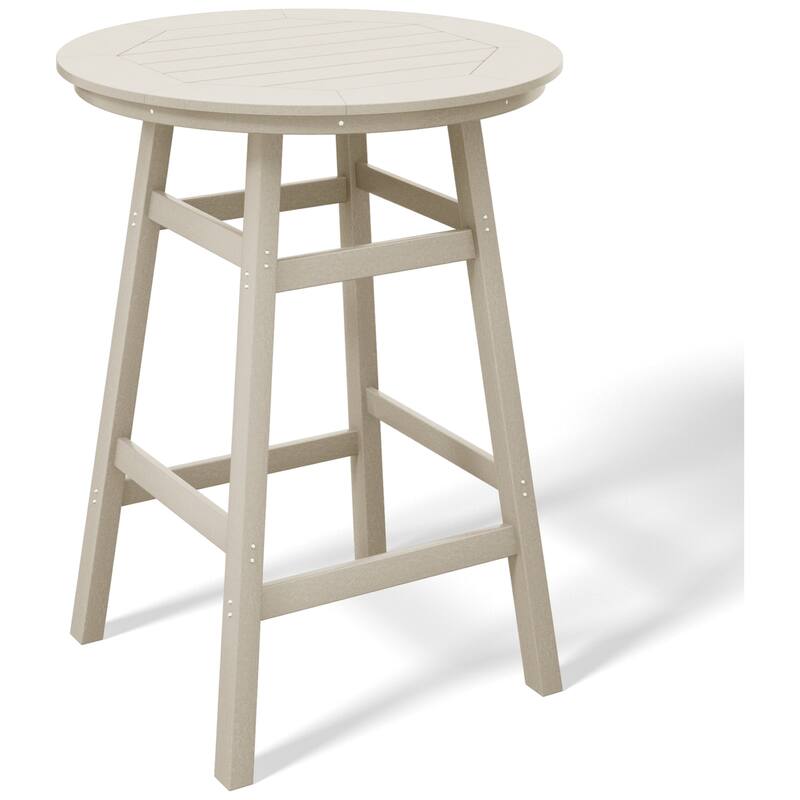 Polytrends Laguna Hdpe All Weather Outdoor Patio 35" Round Bar Table
