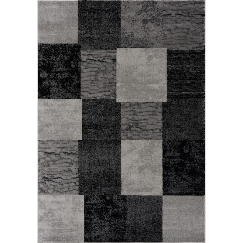 HomeRoots Geometric Contemporary Square Area Rug - 32 in. x 32 in. x 0.8 in.