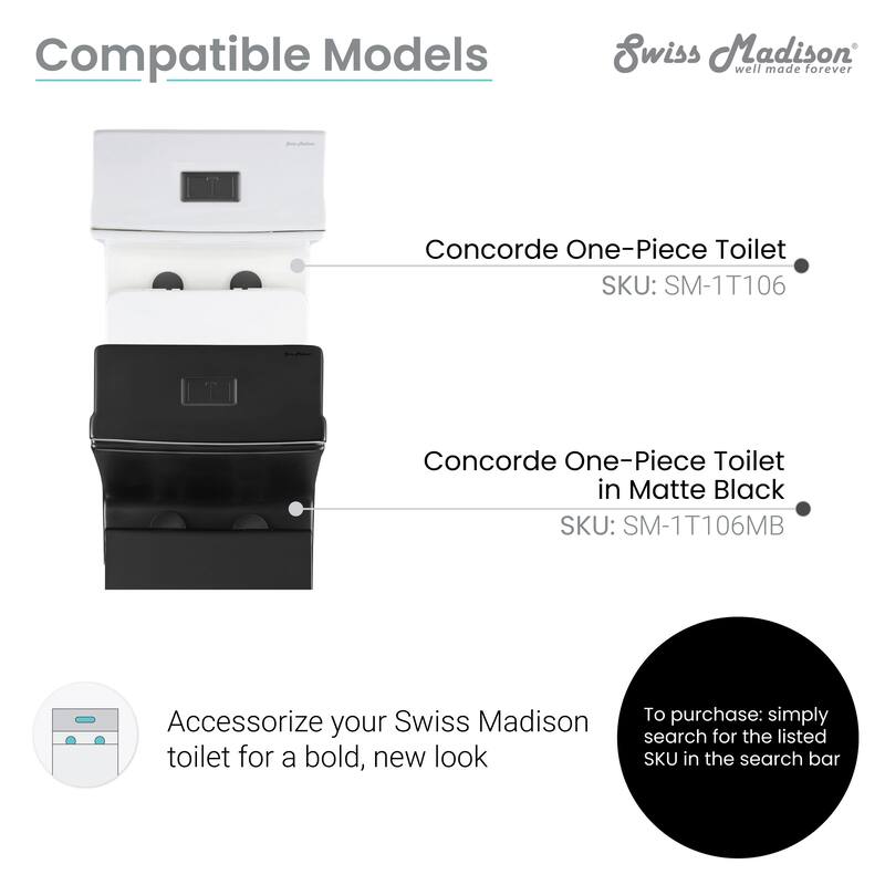 Toilet Hardware, Black (SM-1T106)