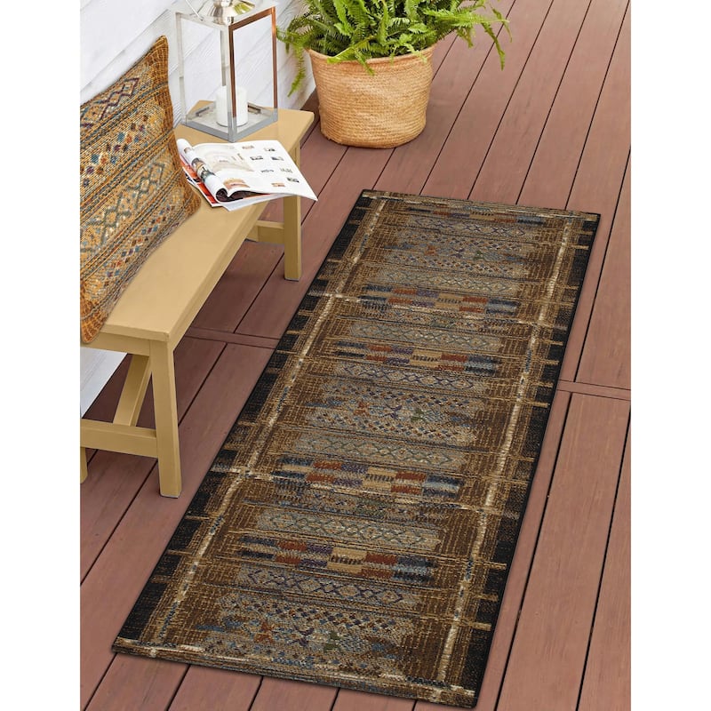 Liora Manne Marina Tribal Stripe Indoor/Outdoor Pillow