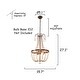 preview thumbnail 14 of 12, Oaks Aura Farmhouse Wood Lighting Bohemia Chic 3-light Wood Beaded Chandelier