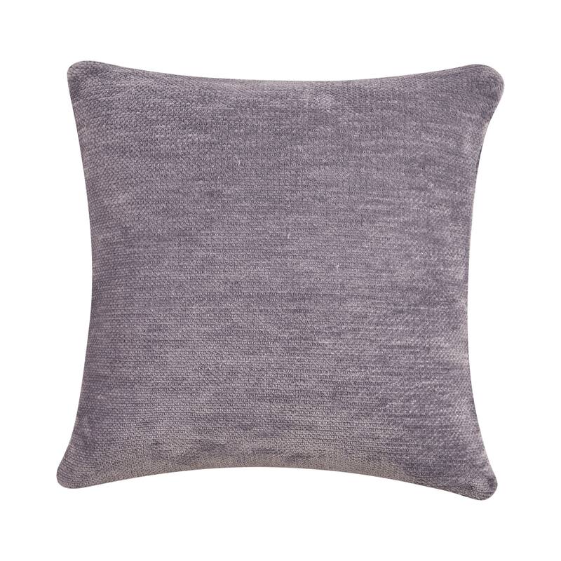 Power-Loomed Solid Square Throw Pillow Cover - 20" - Frost Gray