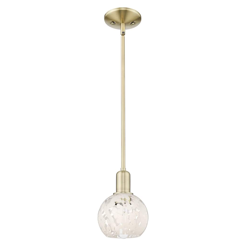Innovations Lighting Endless Possibilities Arcadia - White Mouchette - 1 Light 6" Stem Hung Mini Pendant