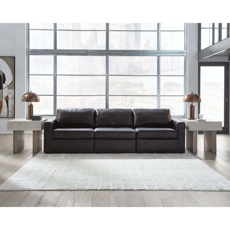 Signature Design by Ashley ModMax II Black 3-Piece Sectional Sofa - 108"W x 36"D x 38"H