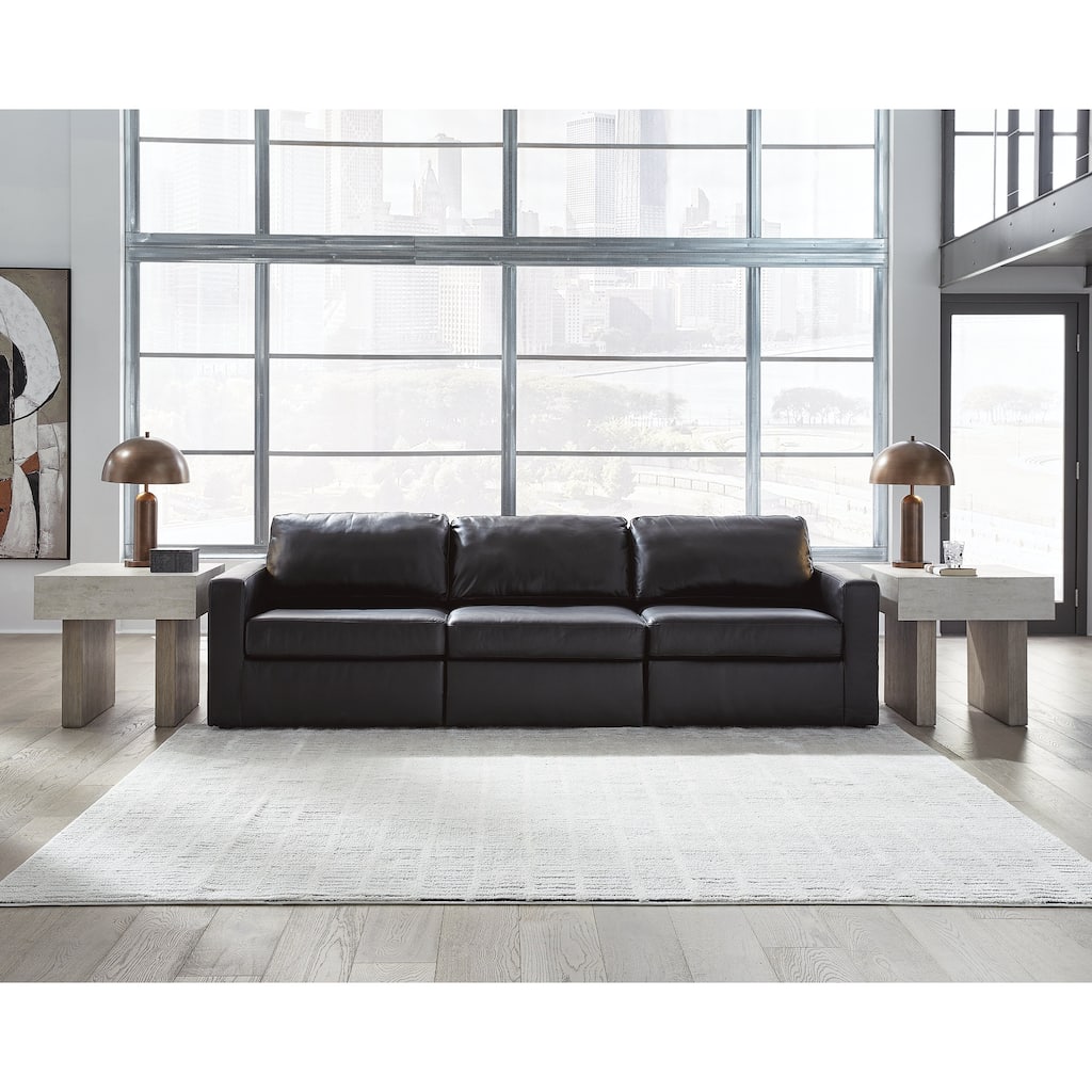 Signature Design by Ashley ModMax II Black 3-Piece Sectional Sofa - 108"W x 36"D x 38"H