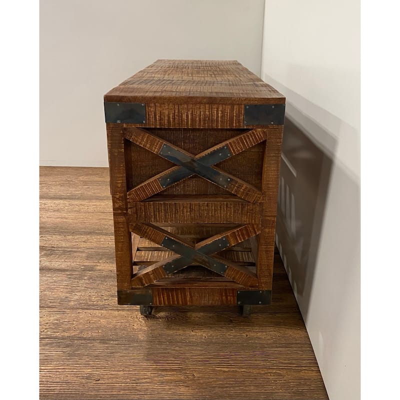 Modern Farmhouse Console Buffet Cabinet - 17.5" W x 59" D x 24" H