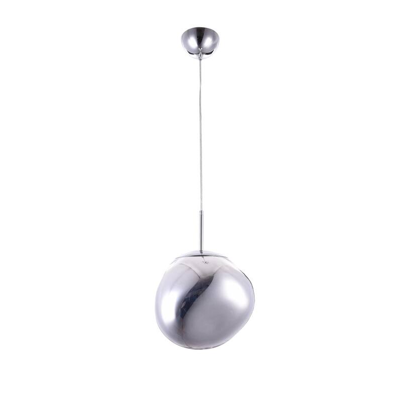 1 Light Chrome Acrylic Shade Single Pendant