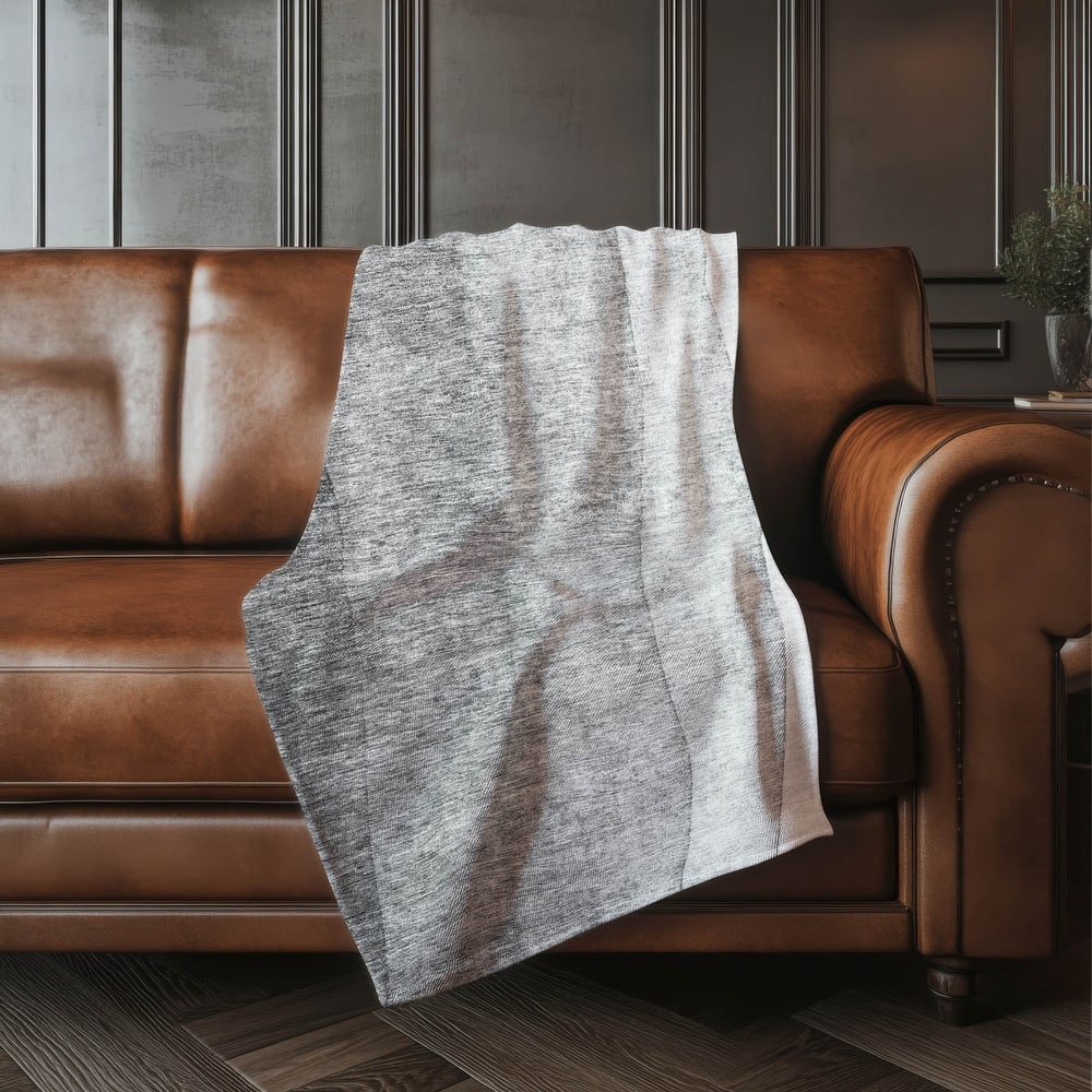 Premium Machine Washable Modern Ombre Sherpa Throw Blanket