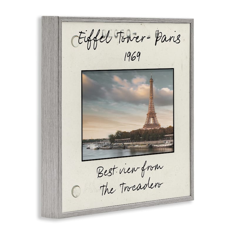 Stupell Vintage Travel Eiffel Tower Framed Giclee Art Design By Danita Delimont