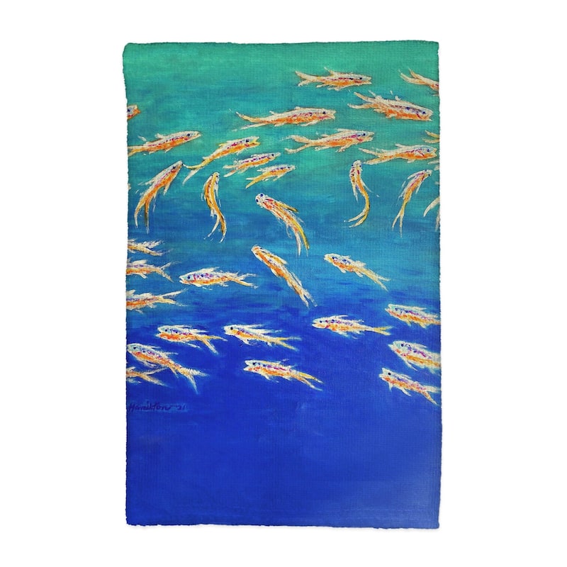 Schooling Fish Kitchen Towel - 16x25