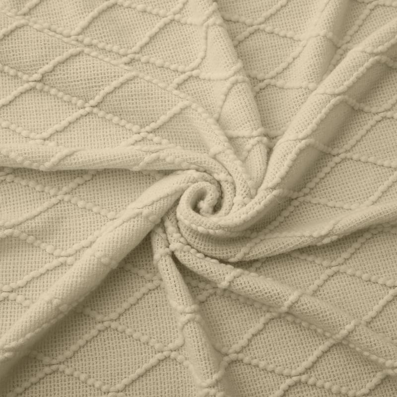 Lightweight 50"x60" Diamond Knit Throw Blanket Couch Cover