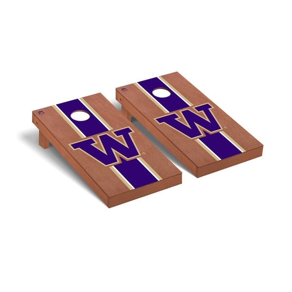 slide 2 of 5, Washington Huskies Rosewood Cornhole Board Set