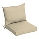 preview thumbnail 29 of 46, Arden Selections Leala Texture 21-inch Square Patio Chair Cushion Set Taupe Leala Texture