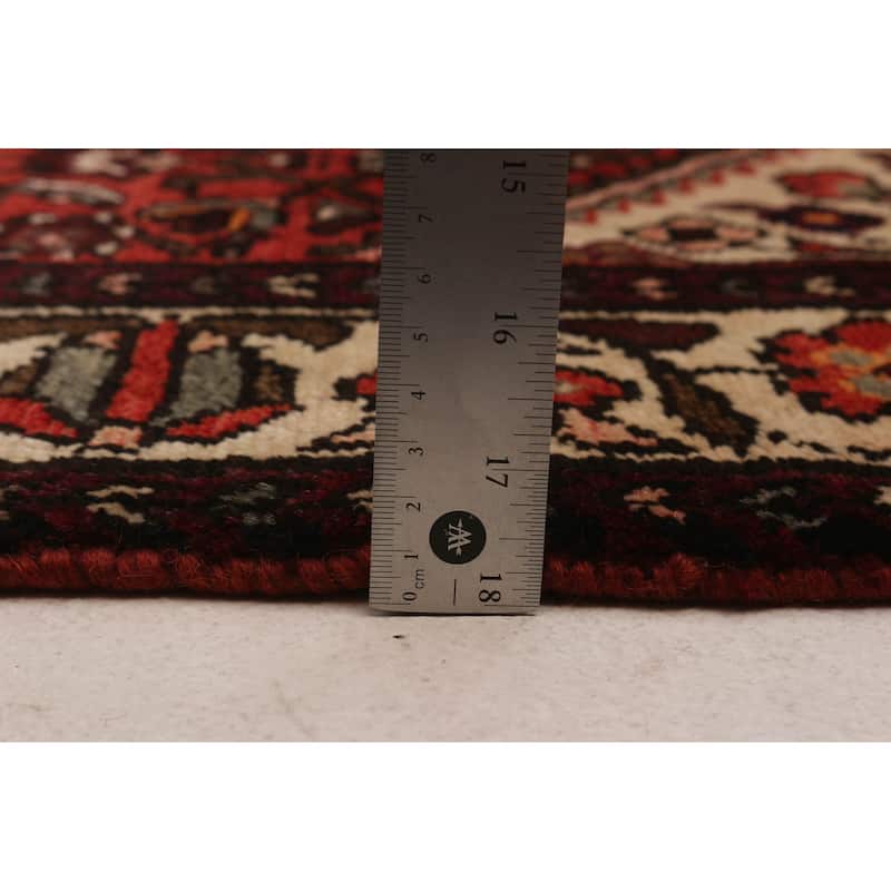 ECARPETGALLERY Hand-knotted Andelz Red Wool Rug - 3'9 x 10'1