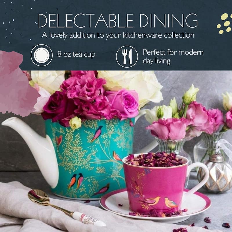 Sara Miller for Portmeirion London Chelsea Teacup and Saucer - 8 oz.