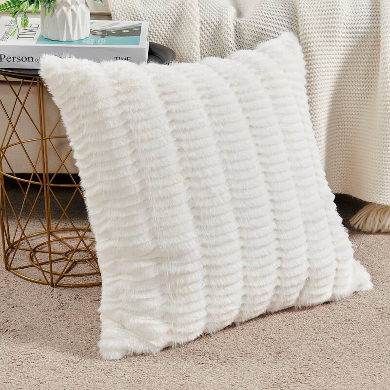 1 Pc Shaggy Wavy FauxFur Pillow Shell Soft Cushion Covers for Sofa