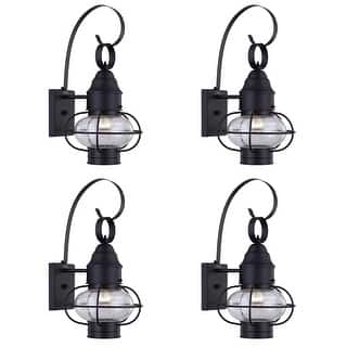 4 Pack 1-Light Outdoor Wall Lantern Lights Set - 9"x10.72"x17.51"