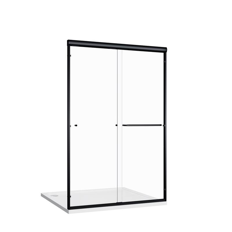Elegant Double Sliding Shower Door 46.5 in.- 48 in. W x 72 in. H (Shower Base is not included)