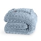 preview thumbnail 45 of 54, Faux Shearling Blanket Full/Queen - Dusty Blue - Cable