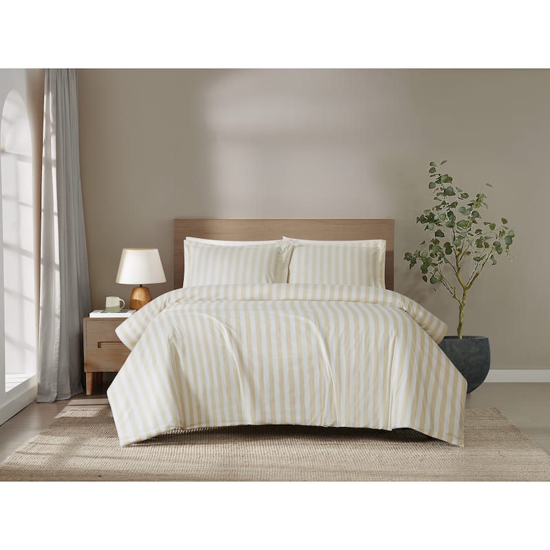 Brooklyn Loom Levi Stripe 3 Piece Comforter Set