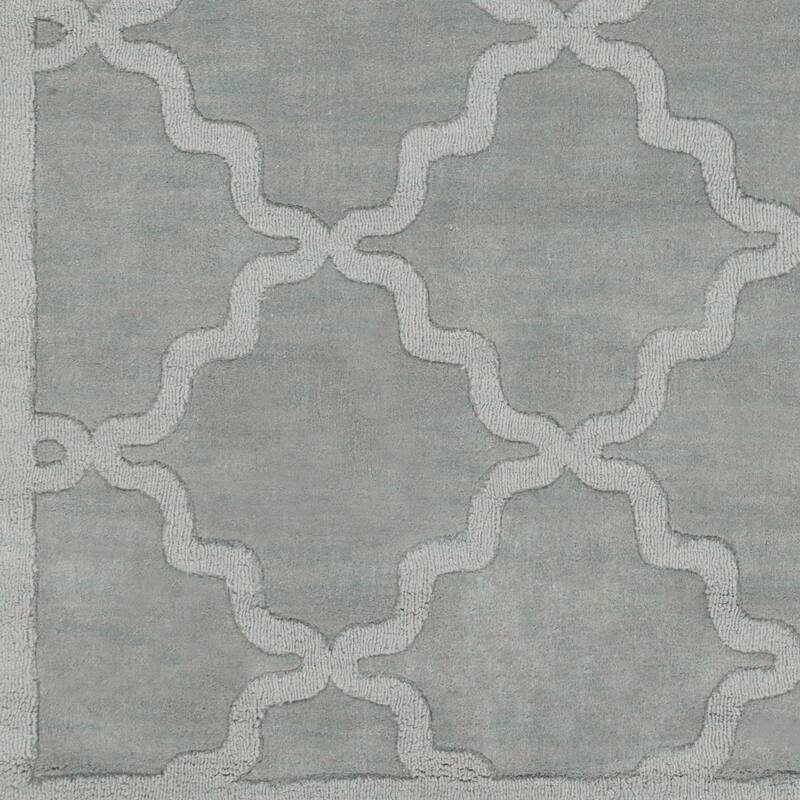 Hand-Tufted Amy Tone-on-Tone Lattice Wool Area Rug