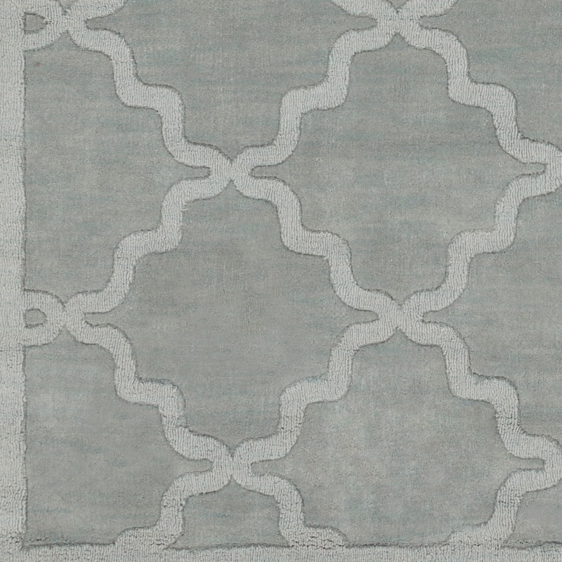 Hand-Tufted Amy Tone-on-Tone Lattice Wool Rug