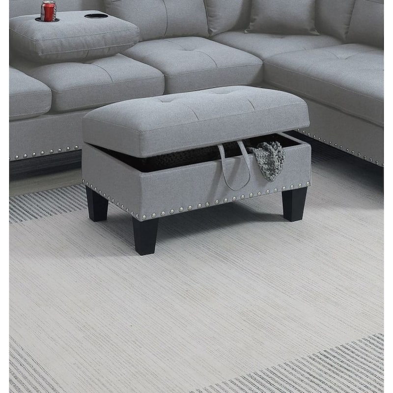 Living Room Furniture 3-PCS Sectional Sofa Set LAF Sofa RAF Chaise And Storage Ottoman