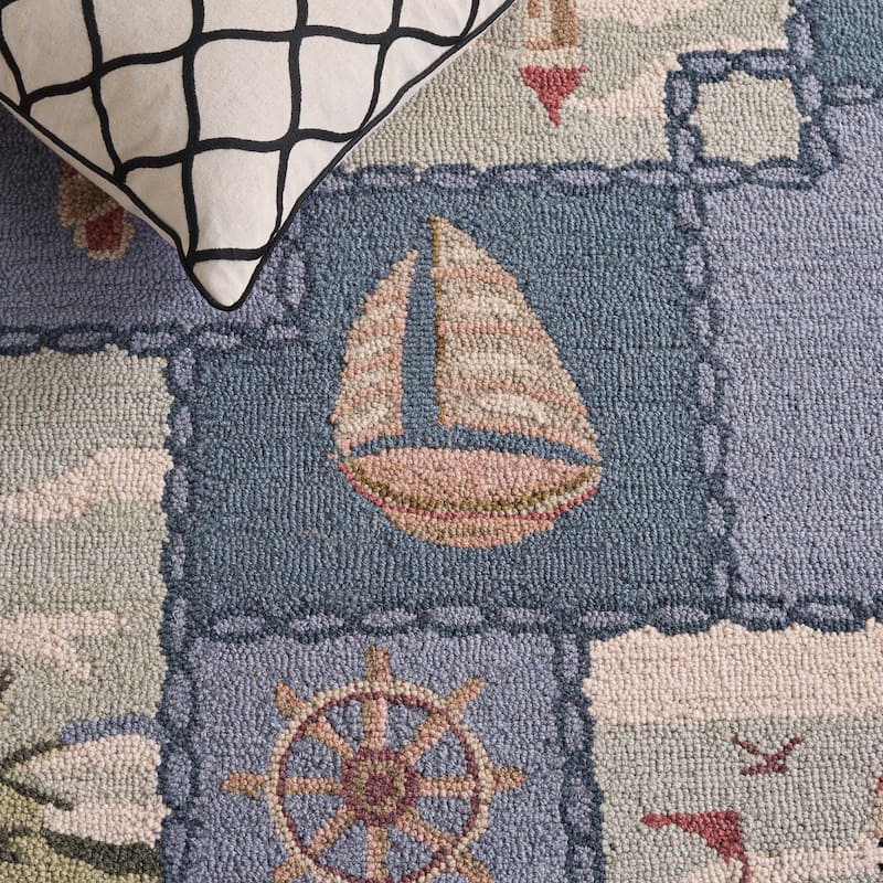 SAFAVIEH Handmade Chelsea Laurenzia French Country Nautical Wool Rug