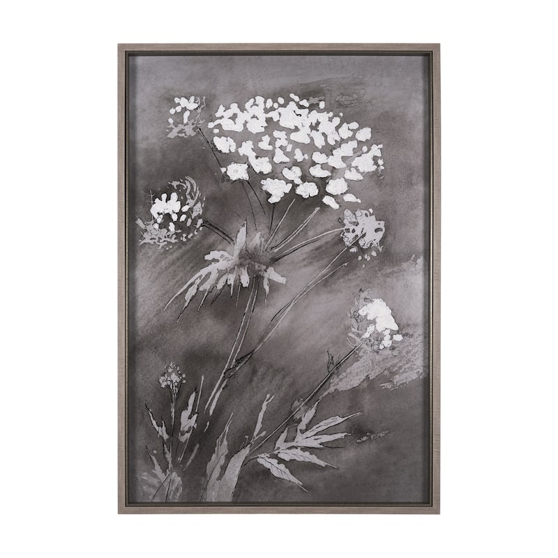 Wildflowers II Charcoal Framed Art Print
