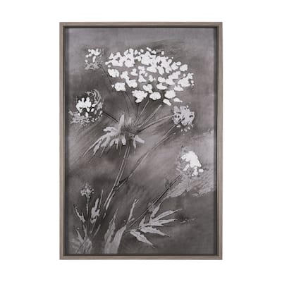 Wildflowers II Charcoal Framed Art Print