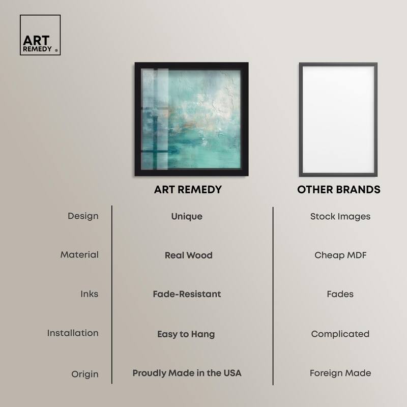 Green Blue I Shadowbox by Art Remedy