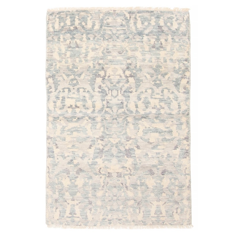 ECARPETGALLERY Hand-knotted Mystique Cream Wool Rug - 3'7 x 5'6 - Cream - 3'7 x 5'6