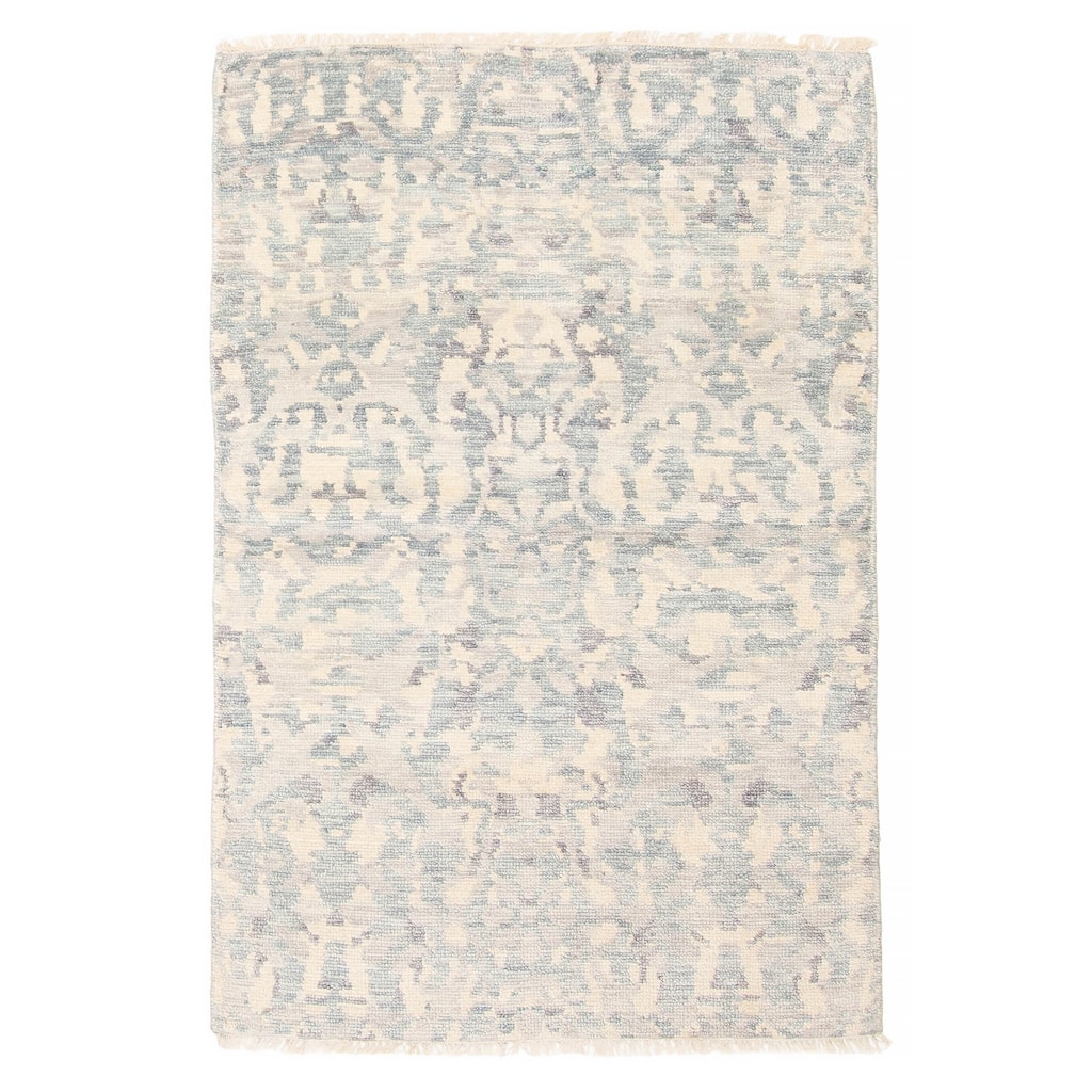 ECARPETGALLERY Hand-knotted Mystique Cream Wool Rug - 3'7 x 5'6