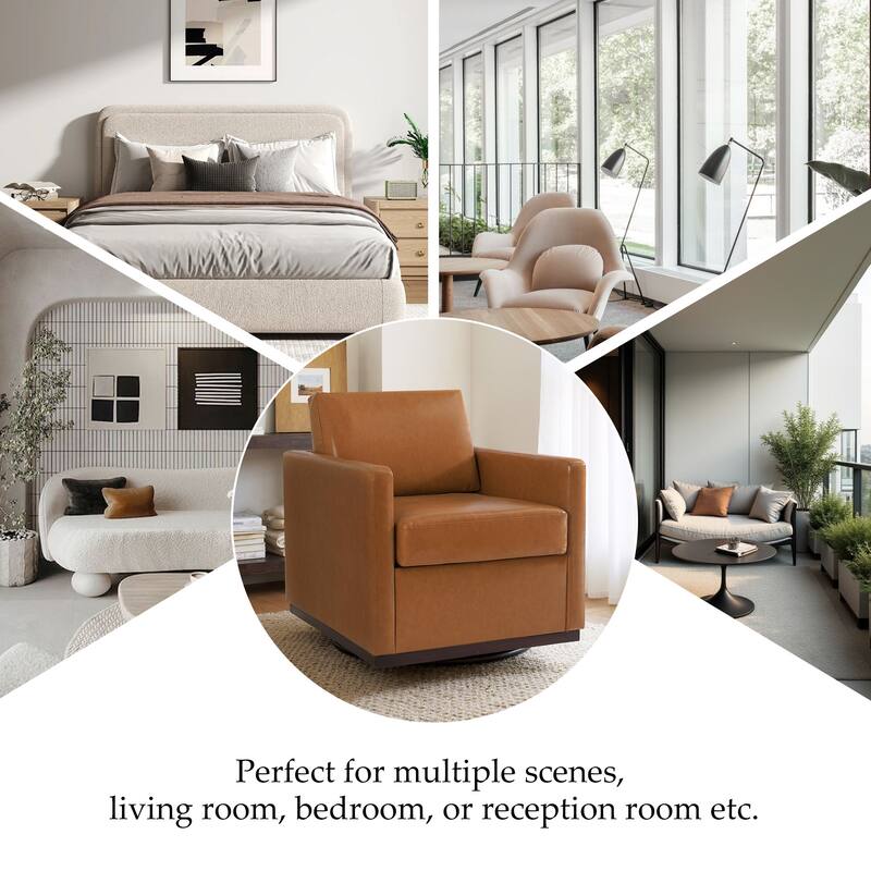 Modern Upholstered Swivel Accent Arm Chair