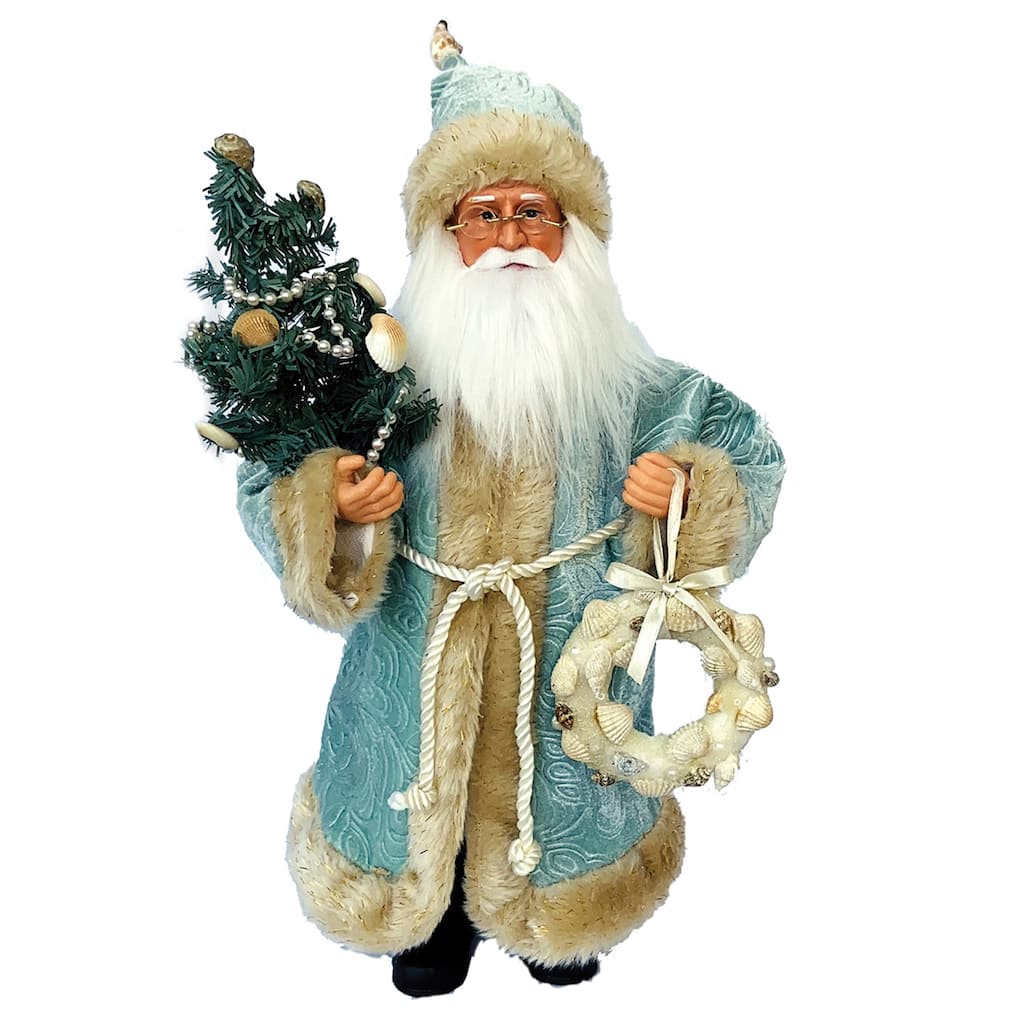 15" Seaside Santa - Blue