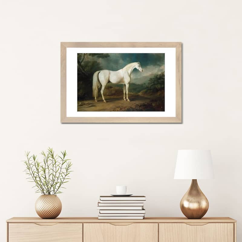 iCanvas "White horse in a wooded landscape, 1791 " by Sawrey Gilpin