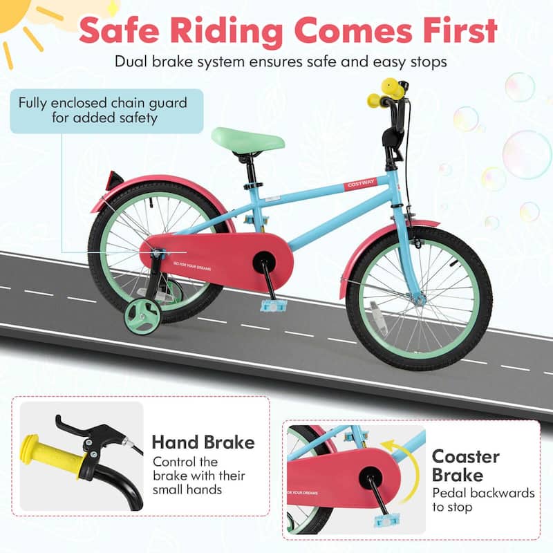 12/14/16/18 InchKids Bike Toddler Bikes w/Training Wheels