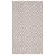 SAFAVIEH Handmade Flatweave Montauk Shkurte Cotton Rug - 2'3" x 3'9" - Grey/Ivory
