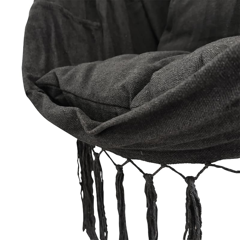ALEKO Patio Hanging Rope Swing Hammock Chair Side Pocket Supports up to 440 lbs