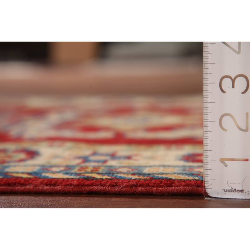 Traditional Red Kazak Accent Rug Hand-Knotted Wool Carpet - 2'8" x 4'1"