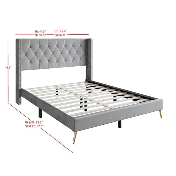 Homer Tufted Upholstered Platform Bed