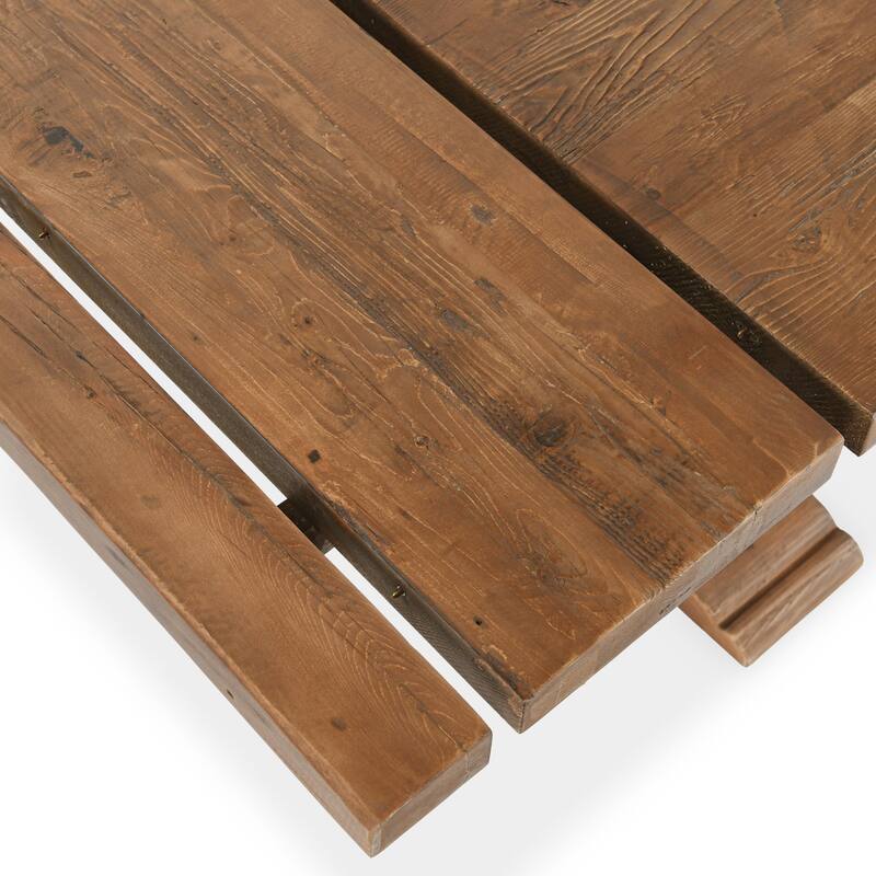 Classic Home Alexander 86"-110" Reclaimed Pine Extendable Dining Table - 86-110Wx40Dx30H