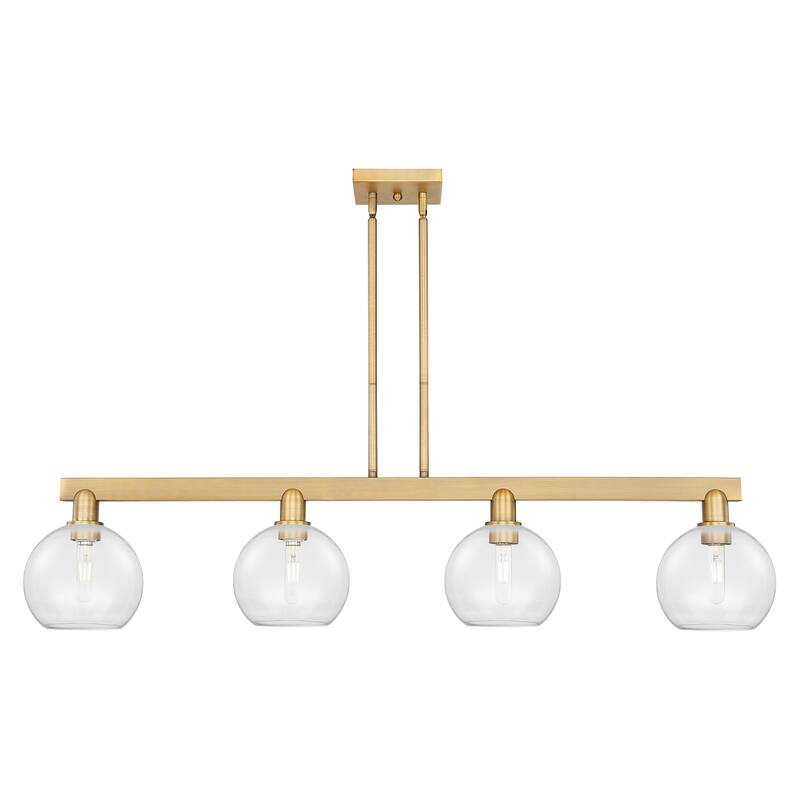 Innovations Lighting Endless Possibilities Arcadia - Athens - 4 Light 51" Stem Hung Island Light - Clear/Brushed Brass
